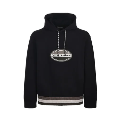 Logo Embroidered Drawstring Hoodie