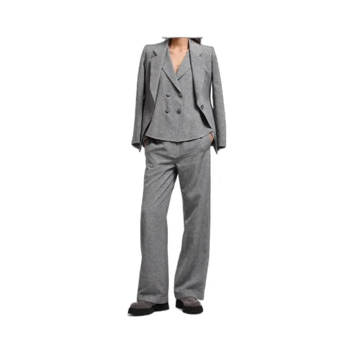 Herringbone Single-Breasted Blazer