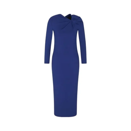 Knot-Detail Long-Sleeve Dress