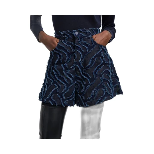 Frayed Patterned Shorts