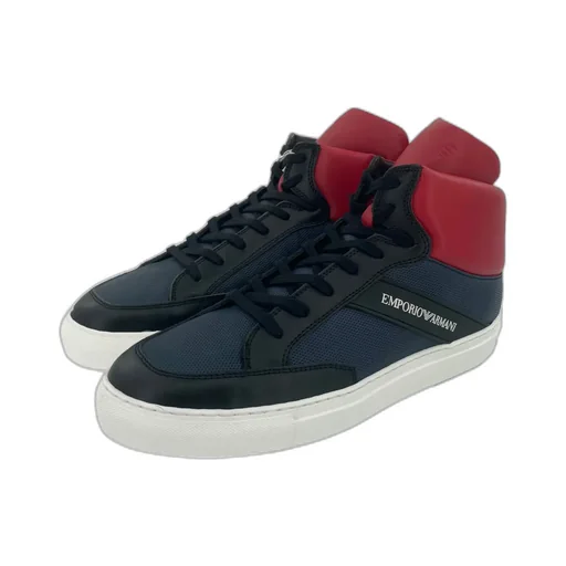 Splice And Lace High-Top Skate Shoes