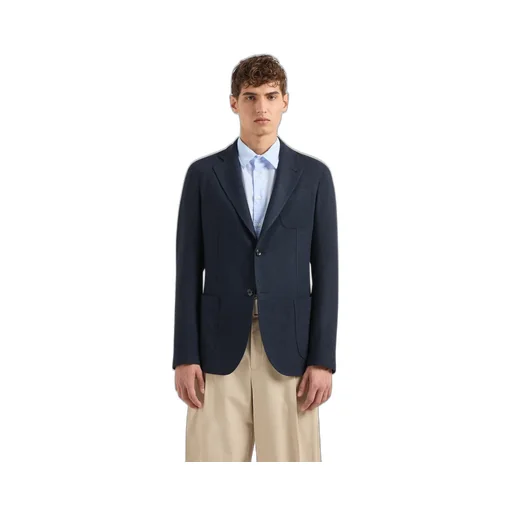 Long-Sleeved Wool Suit Coat