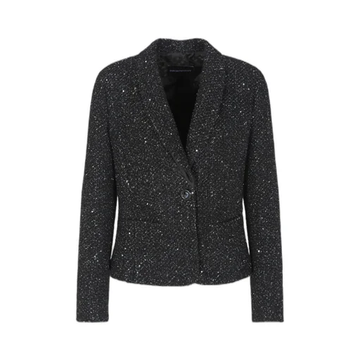 Lurex Detailed Single Breasted Jacket