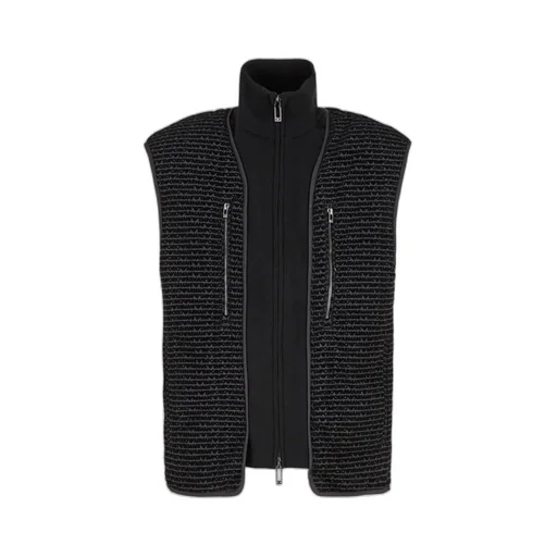 Stand-Collar Zipper Vest