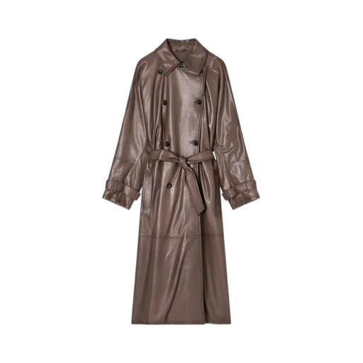 Double-Breasted Belted Trench Coat