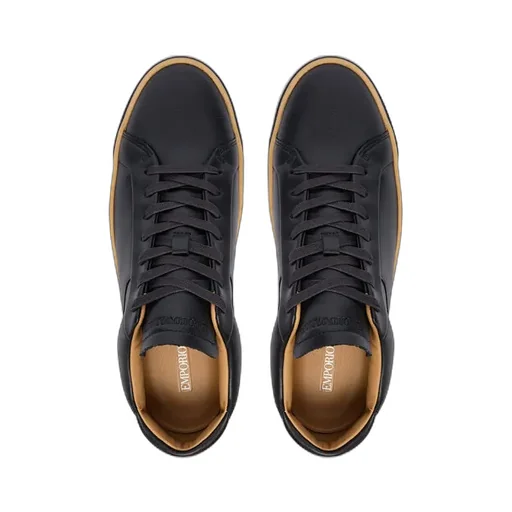 Leather Lace-Up Sneakers