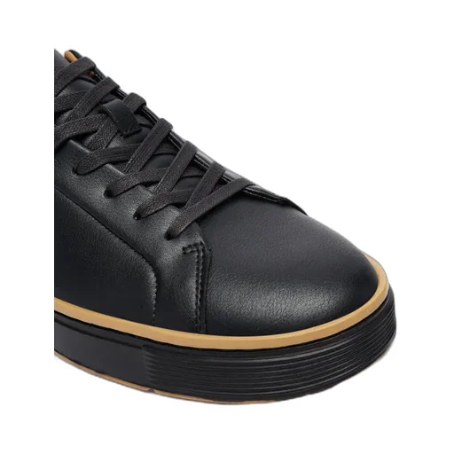 Leather Lace-Up Sneakers