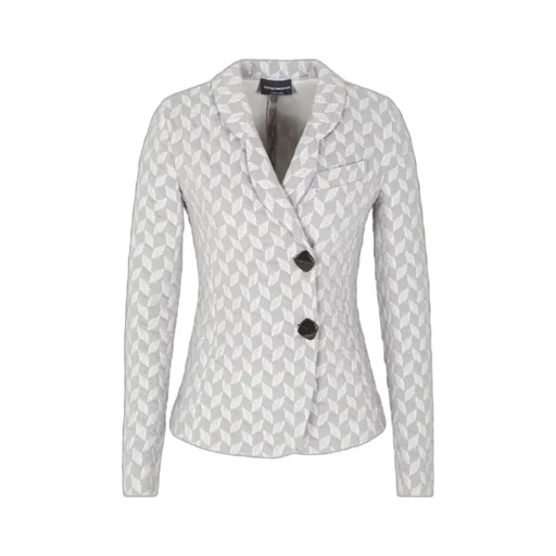Stylised Chevron Motif Jersey Knit Jacket