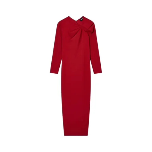 Long-Sleeved Midi Dress
