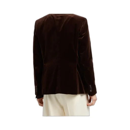 Single-Breasted Jacket In Smooth Velvet