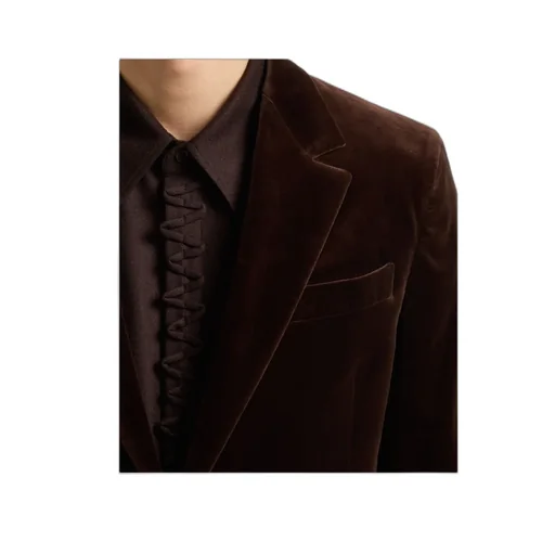 Single-Breasted Jacket In Smooth Velvet