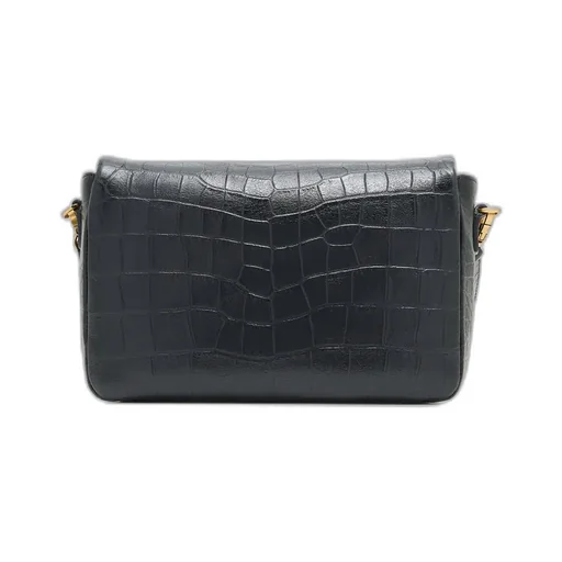 Eagle Logo Leather Shoulder Bag