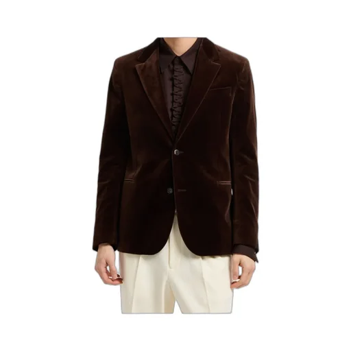 Single-Breasted Jacket In Smooth Velvet