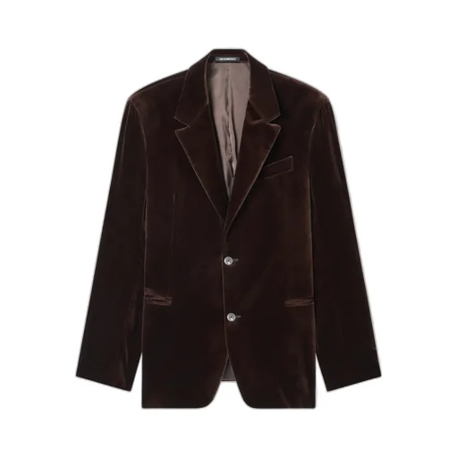 Single-Breasted Jacket In Smooth Velvet