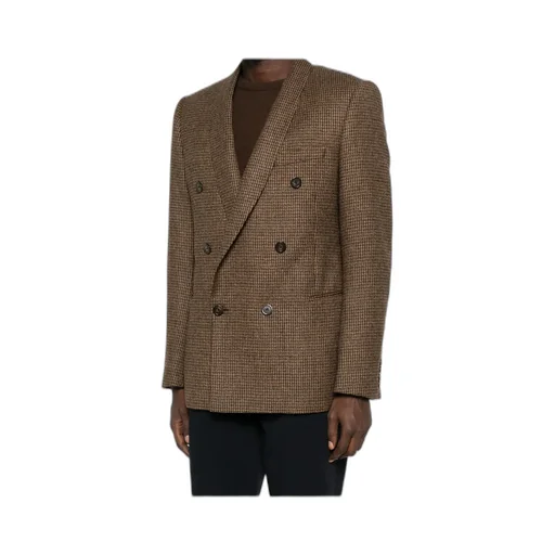 Houndstooth Double-Breasted Jacket