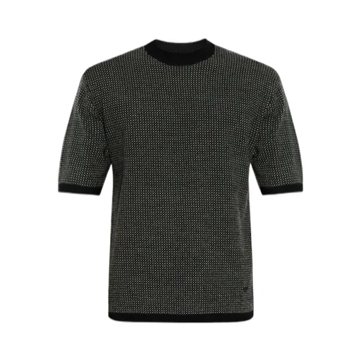 Short-Sleeve Patterned Pullover
