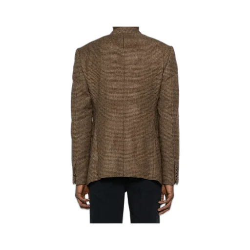 Houndstooth Double-Breasted Jacket