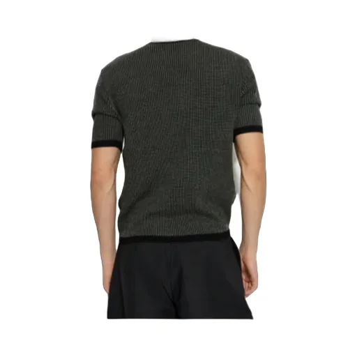 Short-Sleeve Patterned Pullover