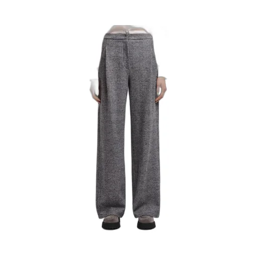 Prince Of Wales Check Compact Jersey-Knit Trousers