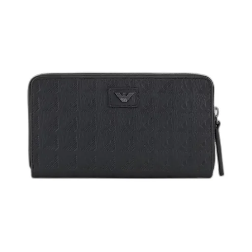 Eagle-Logo Zip-Around Wallet