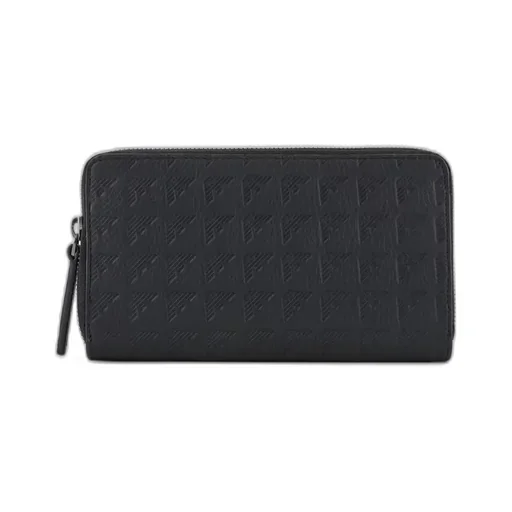 Eagle-Logo Zip-Around Wallet