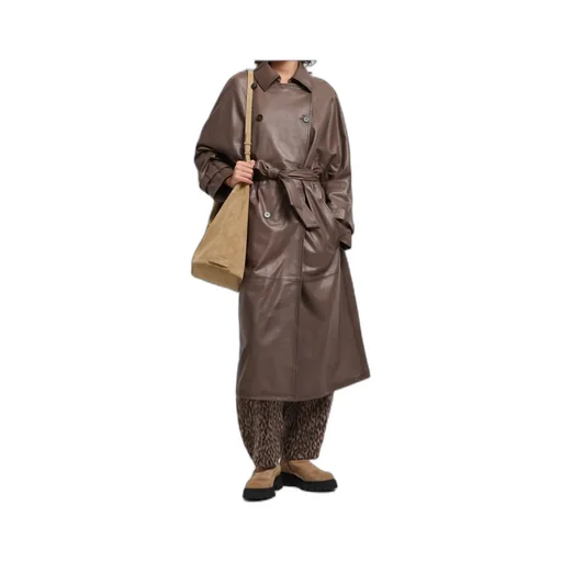 Double-Breasted Belted Trench Coat