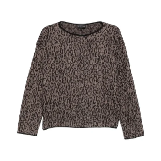 Long Sleeved Leopard Printed Jumper
