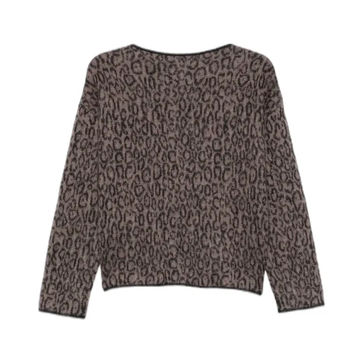 Long Sleeved Leopard Printed Jumper