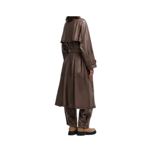 Double-Breasted Belted Trench Coat
