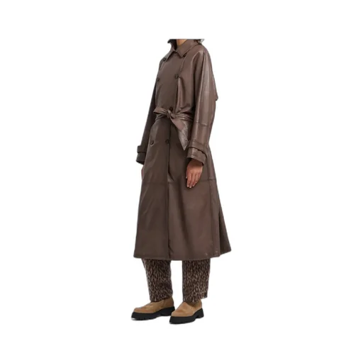 Double-Breasted Belted Trench Coat