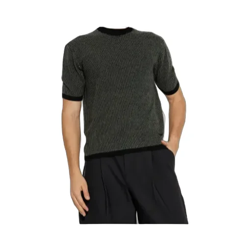 Short-Sleeve Patterned Pullover
