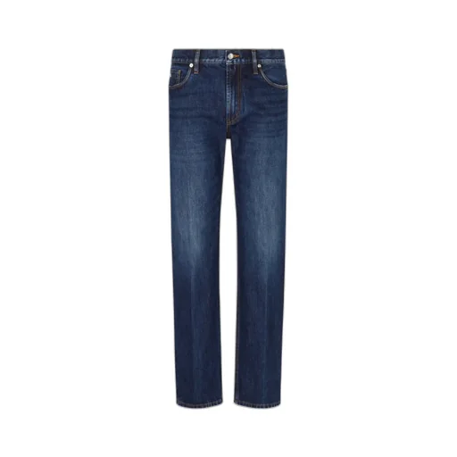 Straight-Leg Washed Jeans
