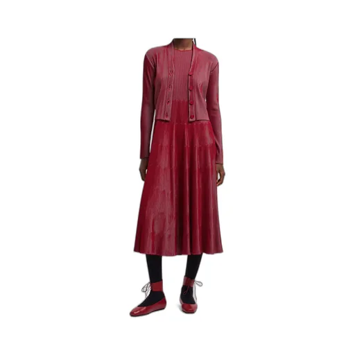Plated-Effect Kfb Fabric Cardigan