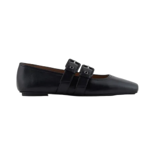 Buckle-Strap Ballet Flats
