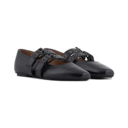 Buckle-Strap Ballet Flats