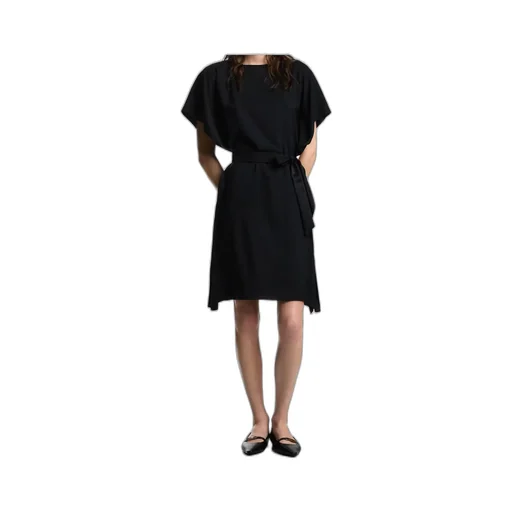 Satin CrÊPe Sash Dress