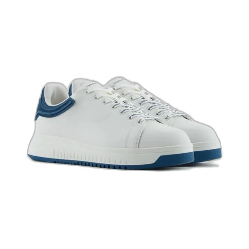 Leather Sneakers With Rubber Back Knurled Sole