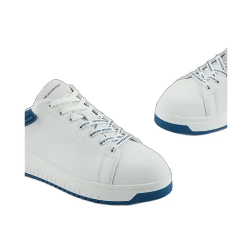 Leather Sneakers With Rubber Back Knurled Sole