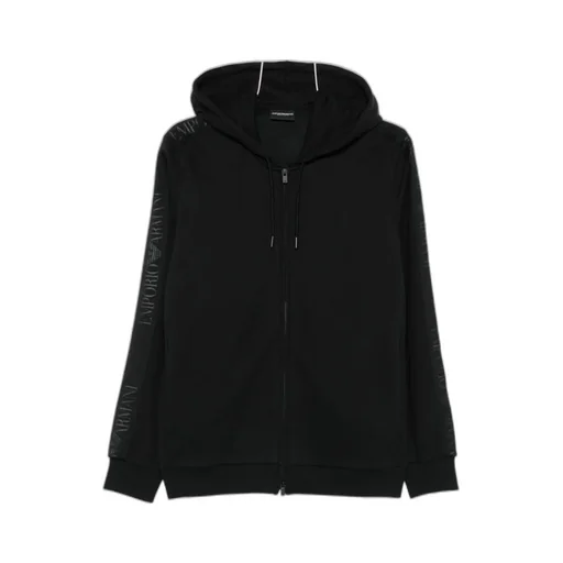 Logo-Tape Hooded Zip-Up Hoodie