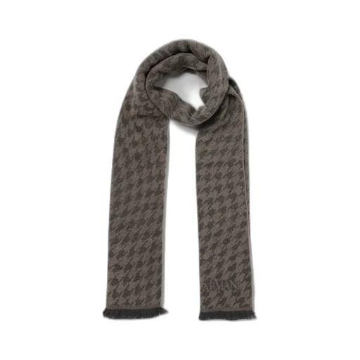 Houndstooth Wool Scarf