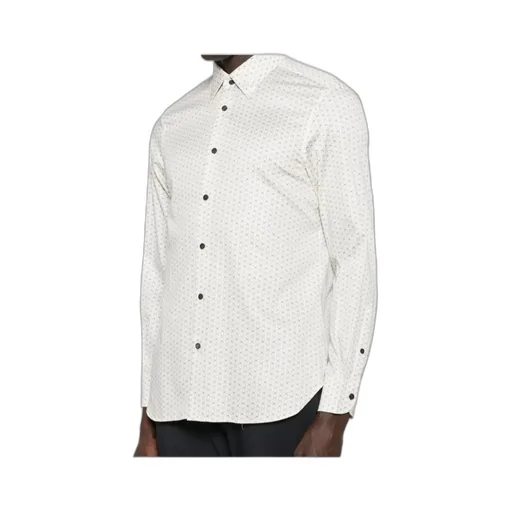 Printed-Pattern Stretch Shirt