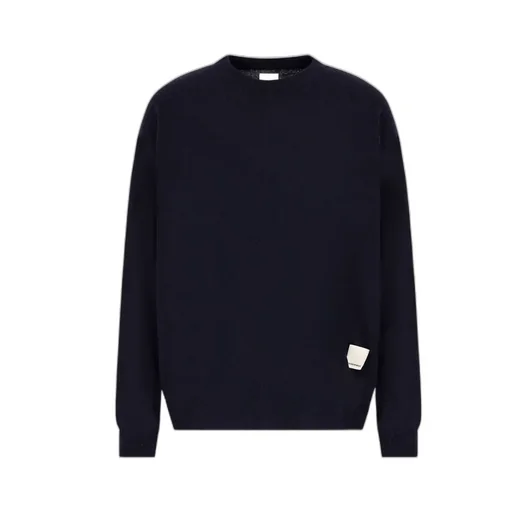 Logo-Patch Fine-Knit Jumper