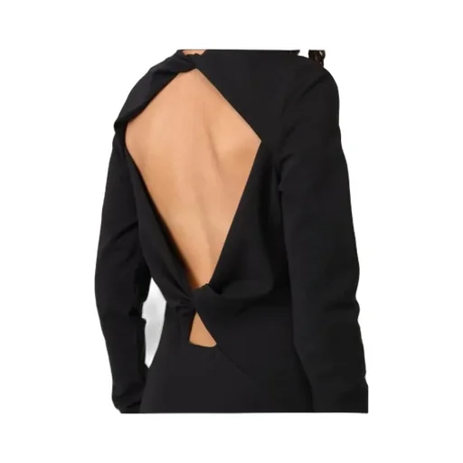 Knot-Back Long-Sleeved Day Dress