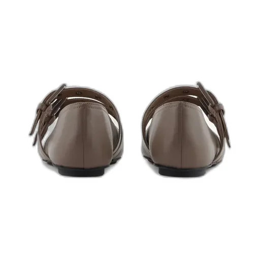 Double-Buckle Ballet Flats
