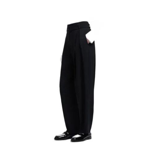 Pleated Belted Trousers