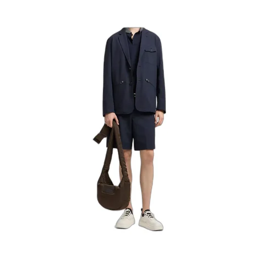 Seersucker Elastic-Waist Shorts