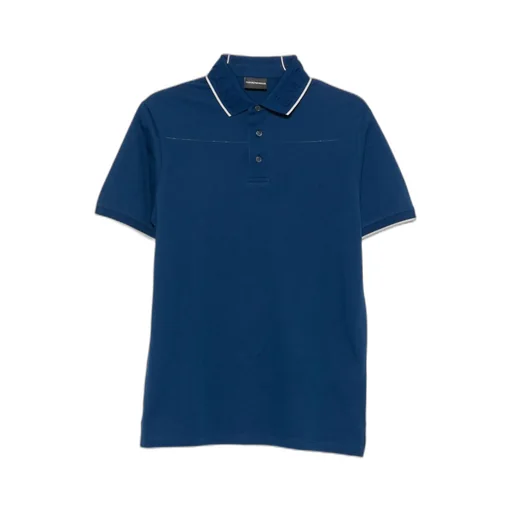 Embroidered-Collar Polo Shirt
