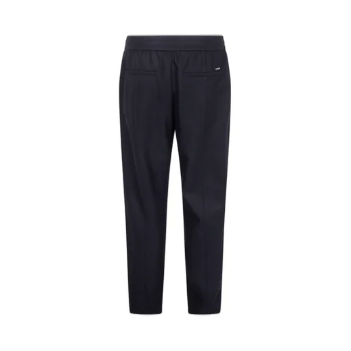 Elasticated-Waist Wool Trousers