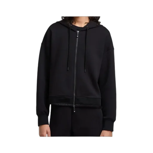 Zip-Up Quilted-Hem Hoodie