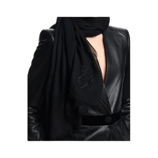 Oversized Modal Stole With Ea Signature Embroidery